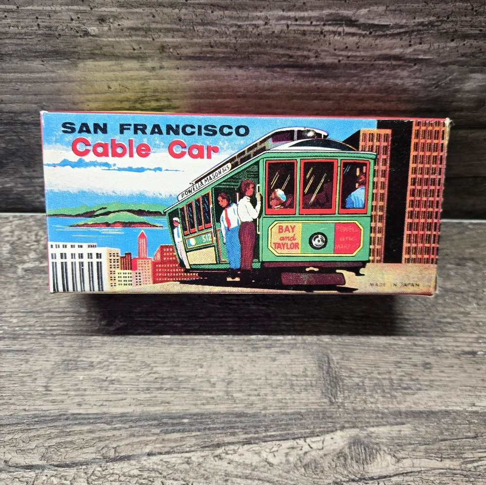 Vtge‎ Friction Tin Toy San Francisco Cable Car Powell & Mason STS 512 JAPAN-NIB